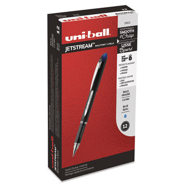 uni-ball® Jetstream Stick Ballpoint Pen, Bold 1 Mm, Blue Ink, Black Barrel freeshipping - TVN Wholesale